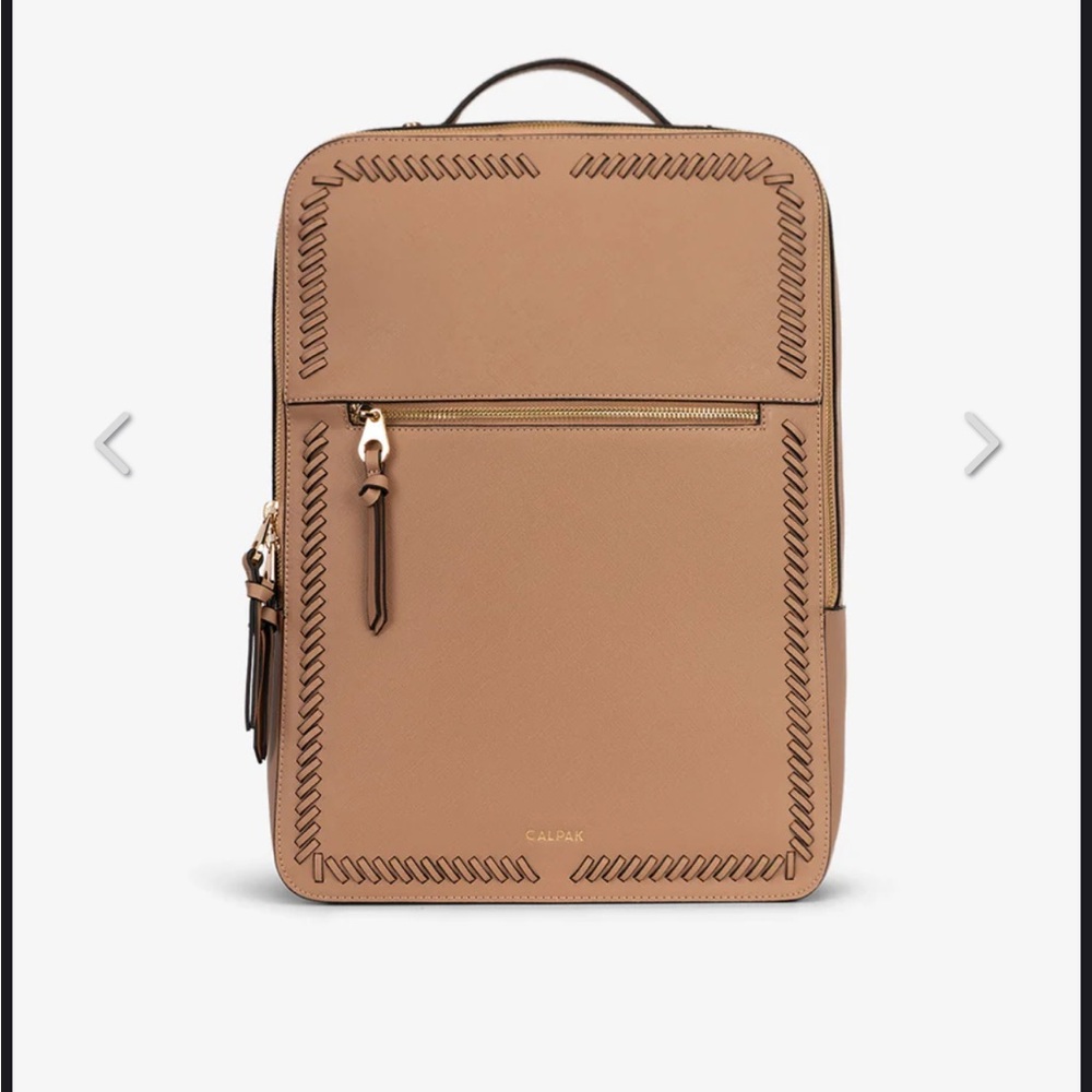 Calpak Kaya 17” laptop backpack in shade caramel